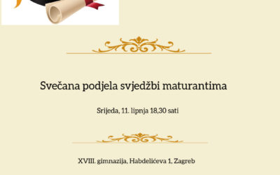 Podjela svjedodžbi maturantima