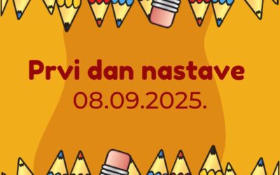 Početak nove školske godine – obavijesti