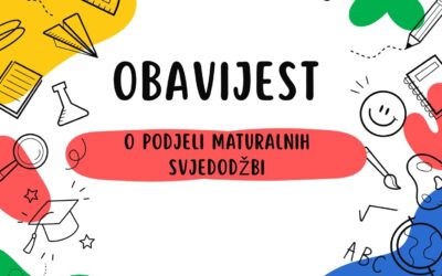 Obavijest za prošlogodišnje maturante