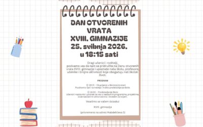 Dan otvorenih vrata XVIII. gimnazije