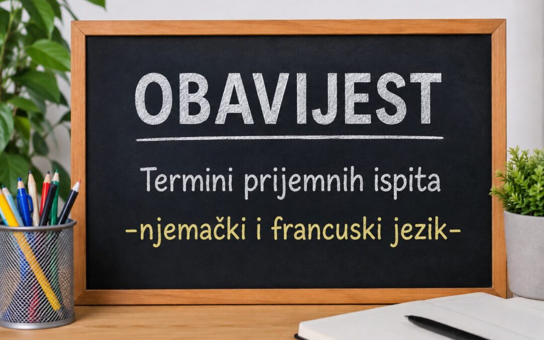 Termini prijemnih ispita iz njemačkog i francuskog jezika