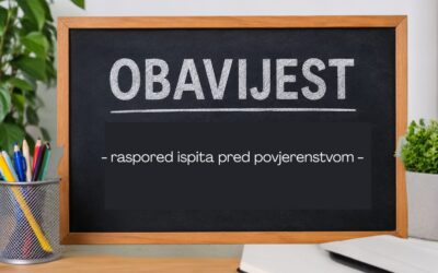 Raspored ispita pred povjerenstvom